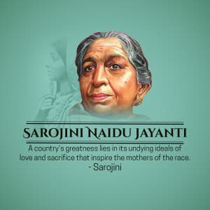 Sarojini Naidu Birth Anniversary Instagram Post