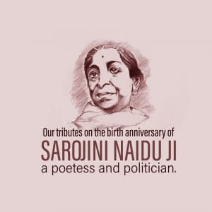 Sarojini Naidu Birth Anniversary poster Maker