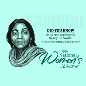 Sarojini Naidu Birth Anniversary event advertisement