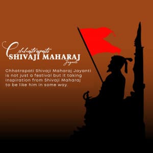 Chhatrapati Shivaji Maharaj Jayanti marketing poster