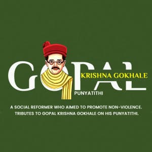 Gopal Krishna Gokhale Punyatithi marketing flyer