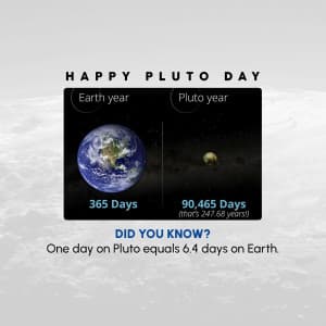 Pluto Day marketing flyer
