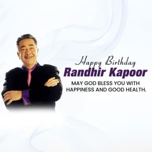 Randhir Kapoor Birthday event advertisement