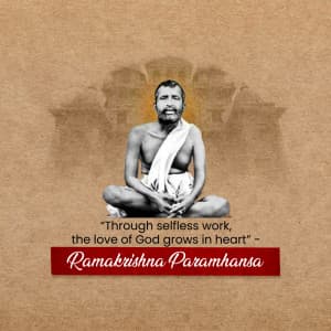 Sri Ramakrishna Jayanti whatsapp status poster