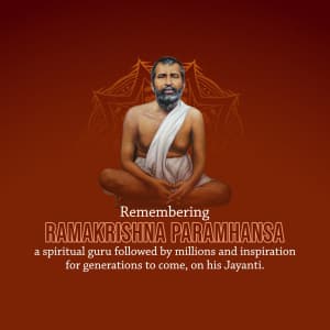 Sri Ramakrishna Jayanti Instagram Post