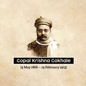 Gopal Krishna Gokhale Punyatithi creative image