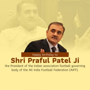 Praful Patel Birthday creative image