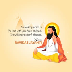 Guru Ravidas Jayanti greeting image
