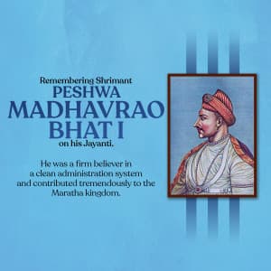 Madhavrao Peshwa Jayanti festival image