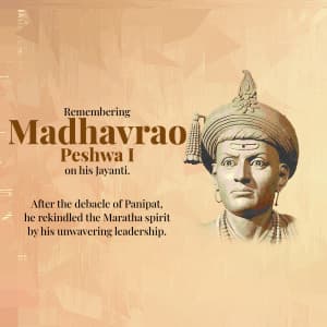 Madhavrao Peshwa Jayanti ad post