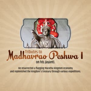 Madhavrao Peshwa Jayanti greeting image