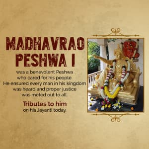 Madhavrao Peshwa Jayanti graphic