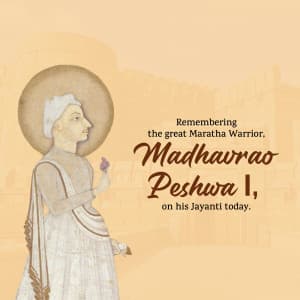 Madhavrao Peshwa Jayanti marketing flyer