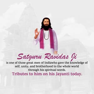 Guru Ravidas Jayanti marketing flyer