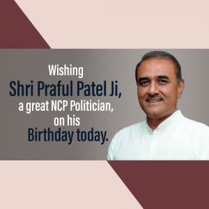 Praful Patel Birthday poster Maker