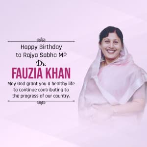 Dr. Fauzia Khan Birthday creative image