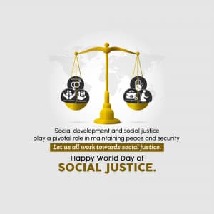 World Day of Social Justice advertisement banner