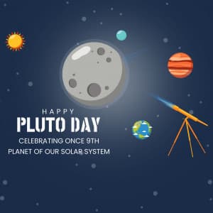 Pluto Day whatsapp status poster