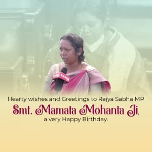 Smt. Mamata Mohanta Birthday graphic