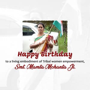 Smt. Mamata Mohanta Birthday marketing flyer