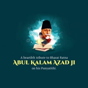 Abul Kalam Azad Punyatithi advertisement banner