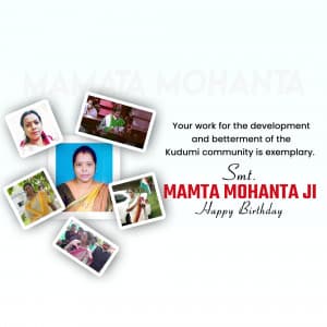 Smt. Mamata Mohanta Birthday creative image