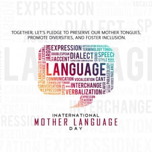 International Mother Language Day advertisement banner