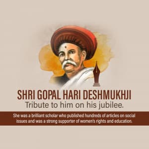 Gopal Hari Deshmukh Jayanti creative image