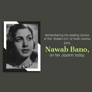 Nawab Bano Nimmi Jayanti whatsapp status poster