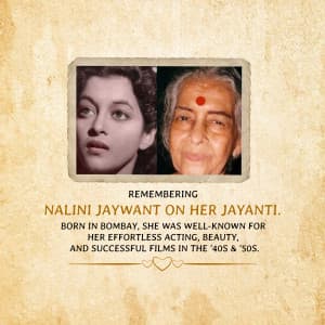 Nalini Jaywant jayanti event advertisement