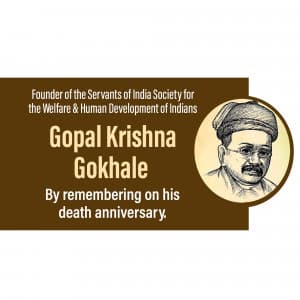 Gopal Krishna Gokhale Punyatithi poster Maker