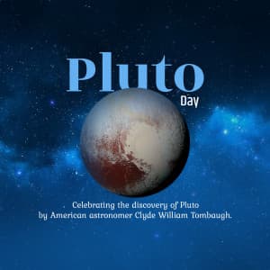 Pluto Day event advertisement