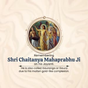 Chaitanya Mahaprabhu Jayanti (Gaura Purnima) greeting image