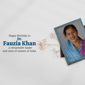 Dr. Fauzia Khan Birthday Instagram Post