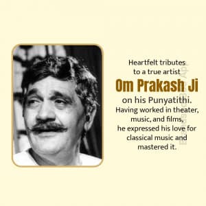 Om Prakash Punyatithi graphic