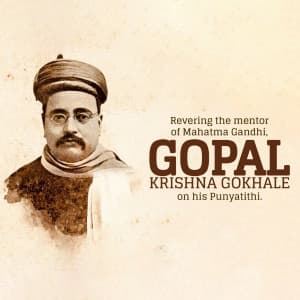 Gopal Krishna Gokhale Punyatithi event advertisement