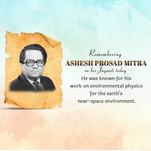 Ashesh Prosad Mitra Jayanti whatsapp status poster