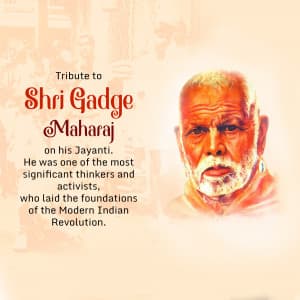 Gadge Maharaj Jayanti marketing poster