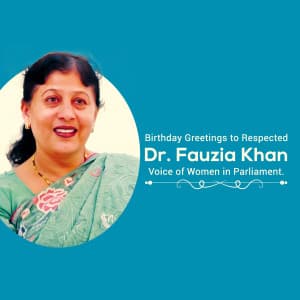 Dr. Fauzia Khan Birthday poster Maker