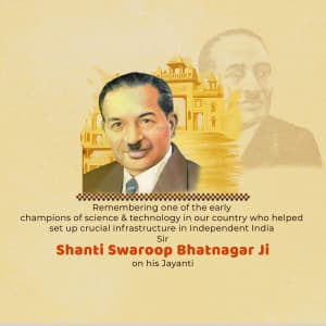 Sir Shanti Swaroop Bhatnagar Jayanti graphic