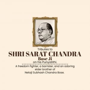 Sarat Chandra Bose Punyatithi Instagram Post