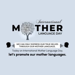 International Mother Language Day marketing flyer