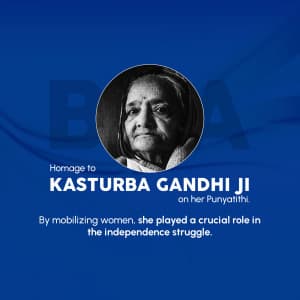 Kasturba Gandhi Punyatithi Instagram Post