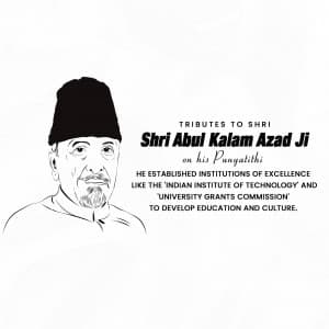 Abul Kalam Azad Punyatithi graphic