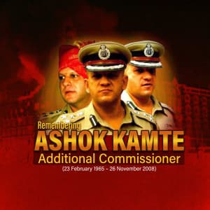 Ashok Kamte Jayanti Facebook Poster