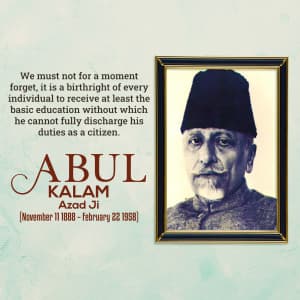Abul Kalam Azad Punyatithi event advertisement