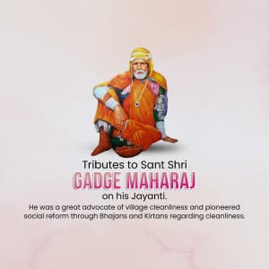 Gadge Maharaj Jayanti Instagram Post