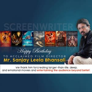 Sanjay Leela Bhansali Birthday greeting image