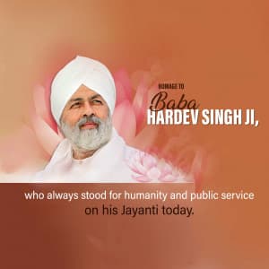 Baba Hardev Singh Jayanti poster Maker