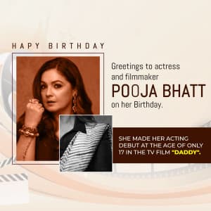 Pooja Bhatt Birthday event advertisement